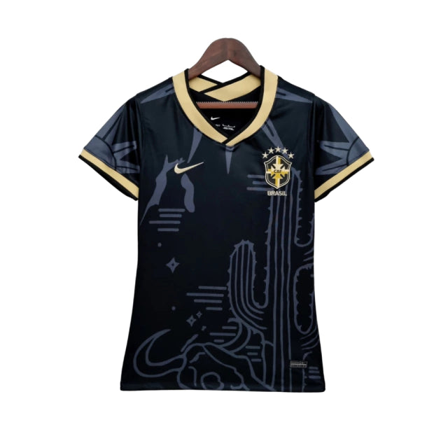 Camisa Seleção Brasileira Especial Nordeste Torcedor Nike Feminina - Preta - AVALIAÇÃO ⭐⭐⭐⭐⭐(128)