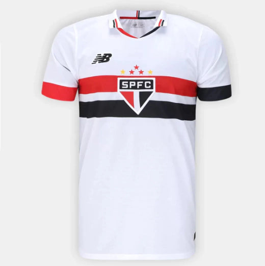 Camisa São Paulo I 24/25 Torcedor Masculina - Branco - New Balance - AVALIAÇÃO ⭐⭐⭐⭐⭐(372)